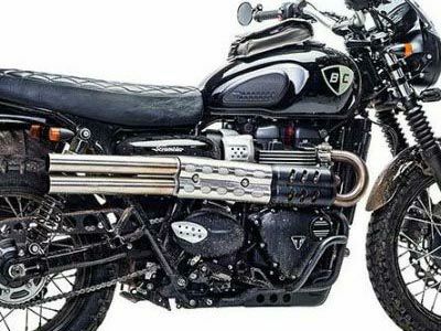 トライアンフ スクランブラー マフラー ブリティッシュカスタム