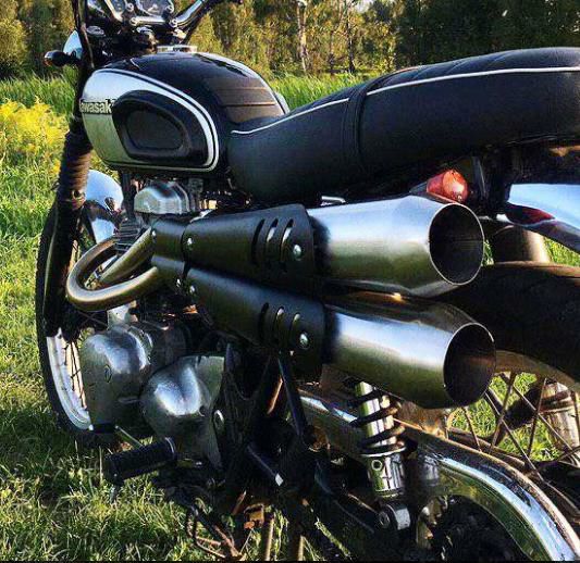 W800 -18 アーバンスクランブラー 2-1 アップマフラー フルエキ