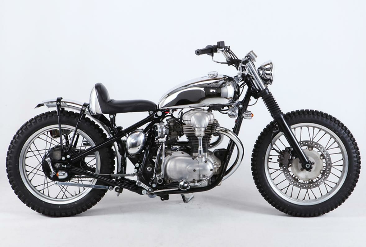 カワサキ250TR用Wellington Moto エキゾーストパイプ WM 横たわっ