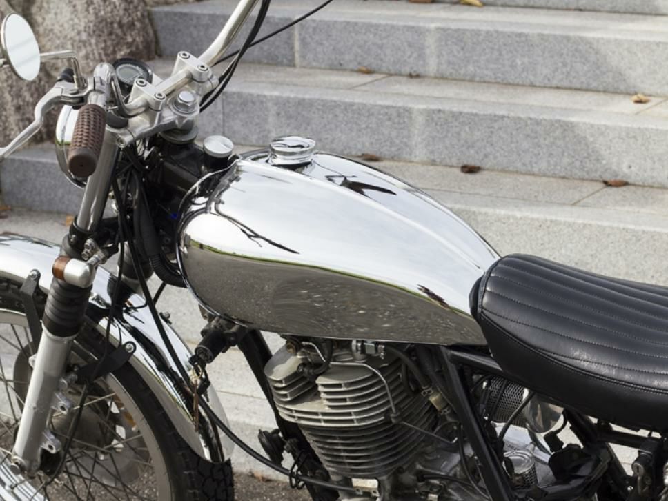 ヤマハ SR400/500 ボンネビルタンクキット クローム モーターロック 
