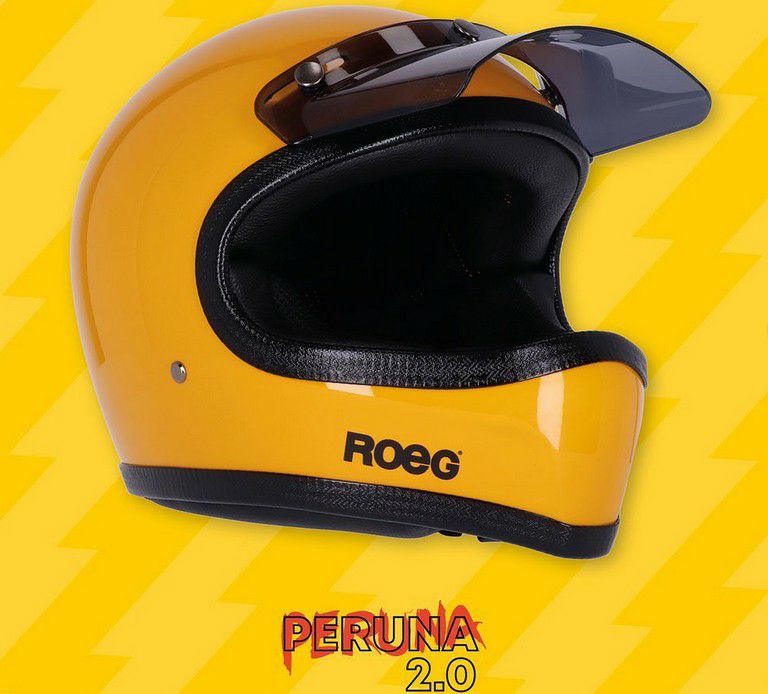 Roeg Peruna モトスタイルヘルメット サンセット・イエロー | バイク