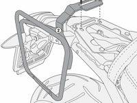 GIVI ハンター 350 サイドバッグサポート ホルダー ロイヤルエン
