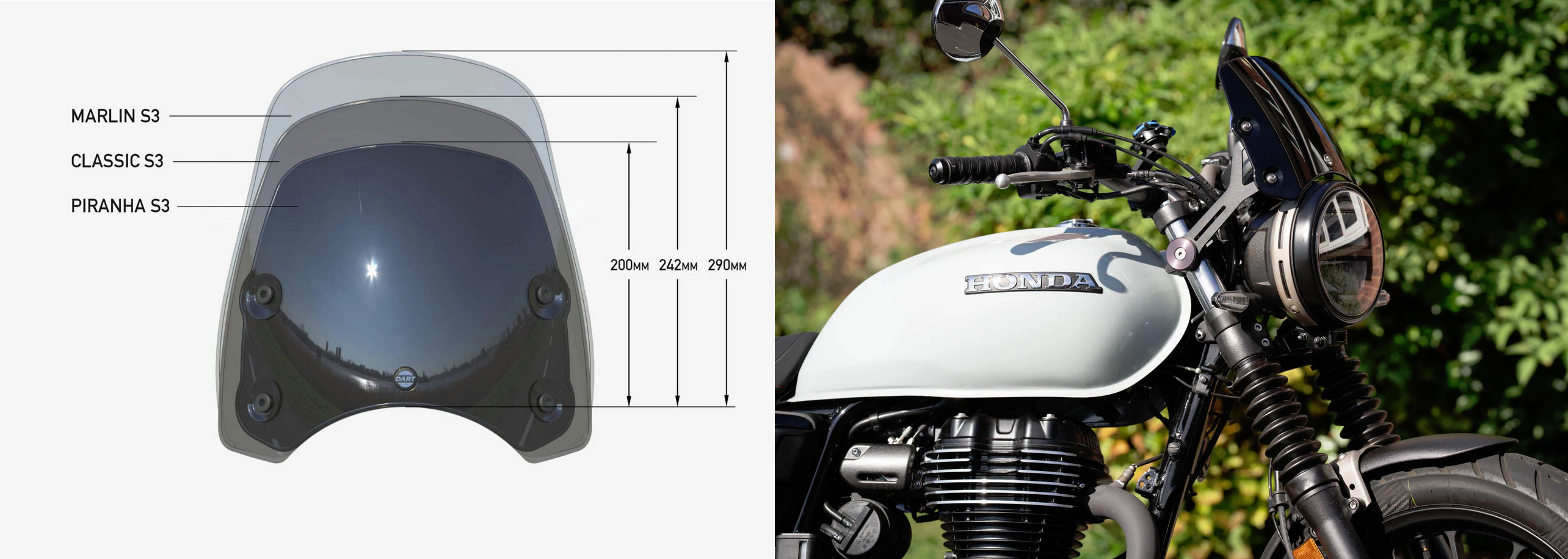 GB350 DART スクリーン