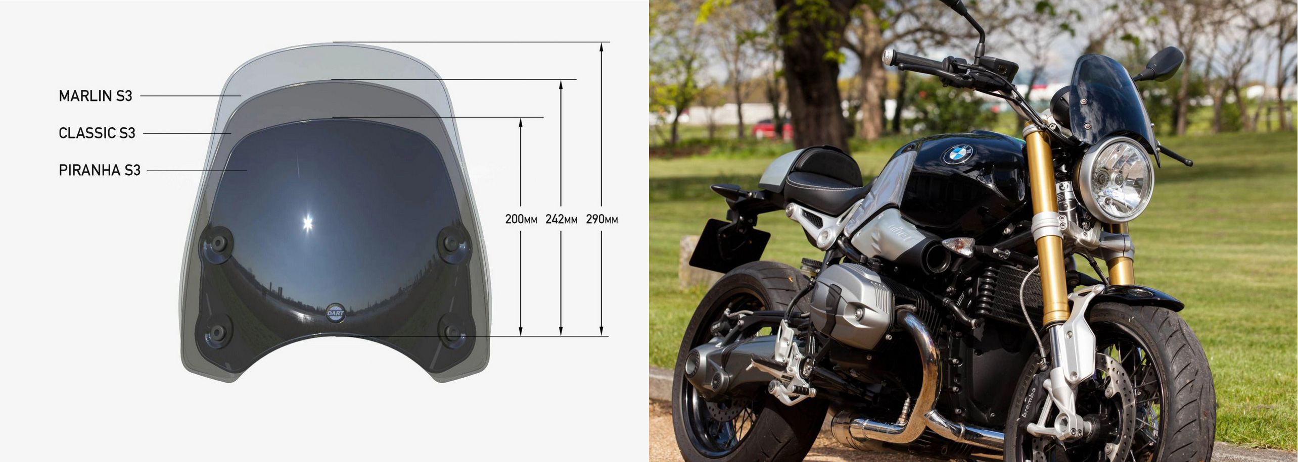 女の子向けプレゼント集結 RnineT NationalCycleFlyscreen（National バイザー スクリーン パーツ