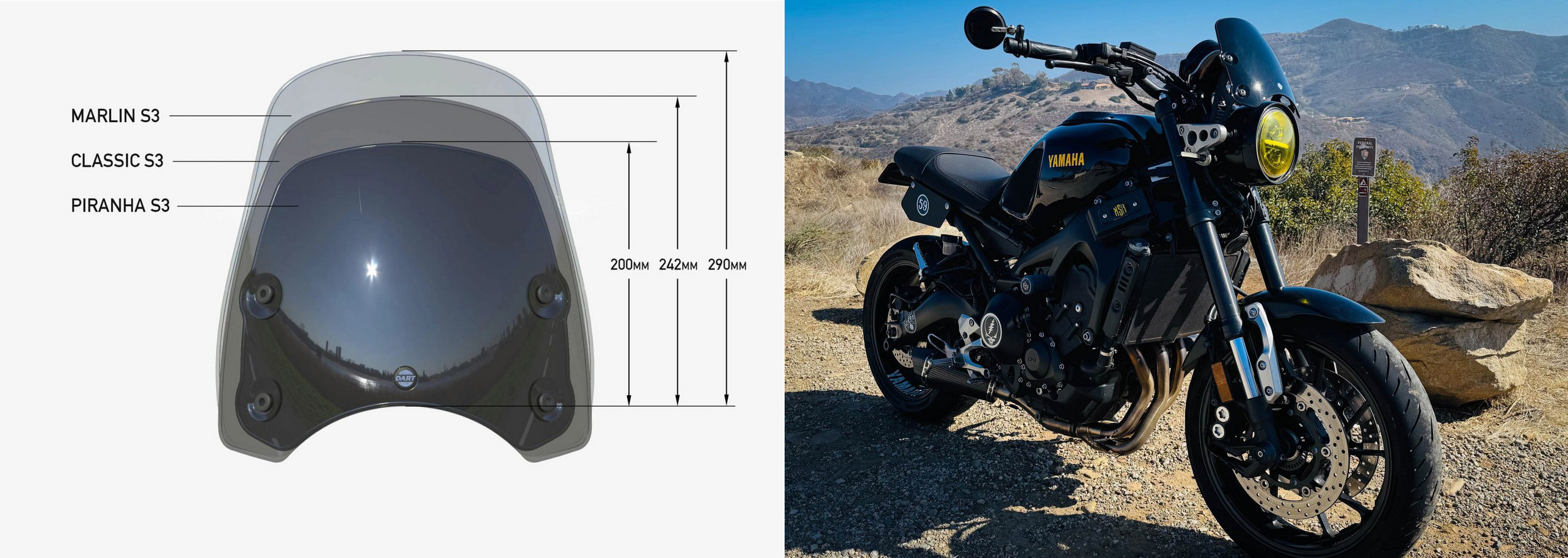 xsr900 YAMAHA ワイズギヤ　スモークシールド xsr900 YAMAHA ワイズギヤ スモークシールド