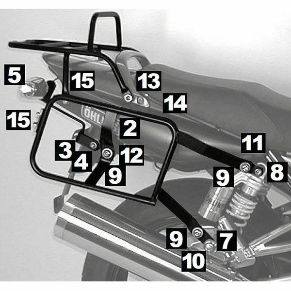 xjr1300用 ヘプコ&ベッカーbr/トップ、サイドケース、キャリア