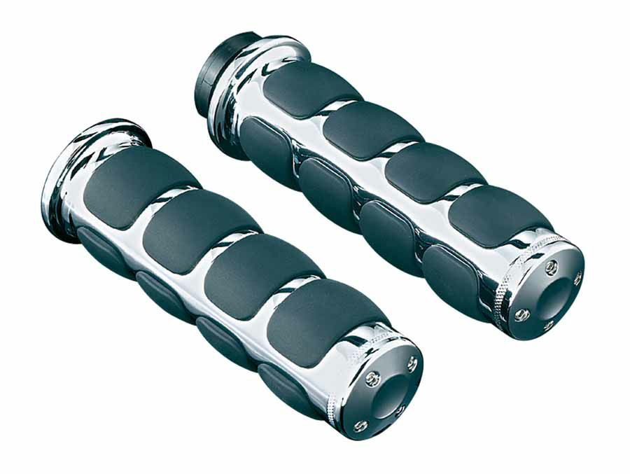 KURYAKYN ISO グリップ クローム 1ペア ホンダ汎用-01