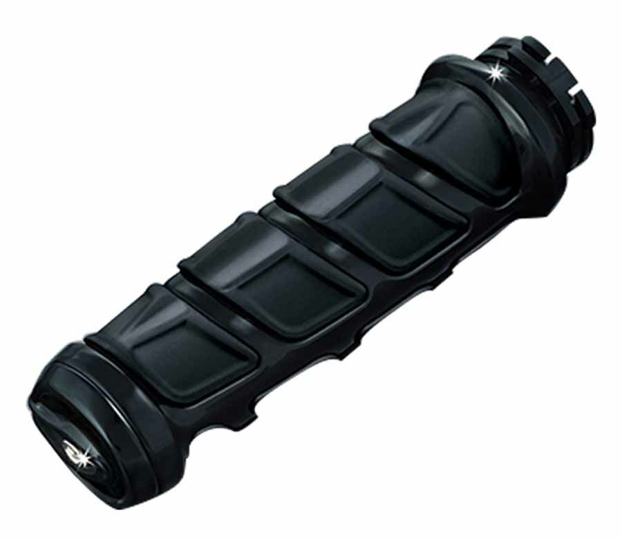 KURYAKYN KINETICグリップ ブラック 1ペア 1インチハンドルバー対応-01