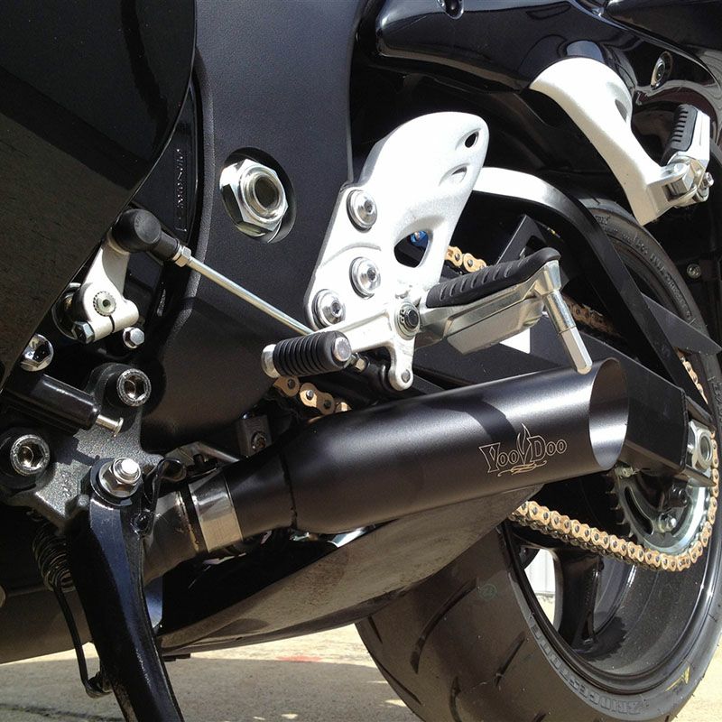 VOODOO ショーティ スリップオン・マフラー ブラック GSX1300R 隼 08-17-02