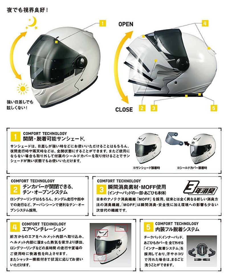 ヘルメット/シールドOGKカブト システムヘルメット Affid ブラック L 