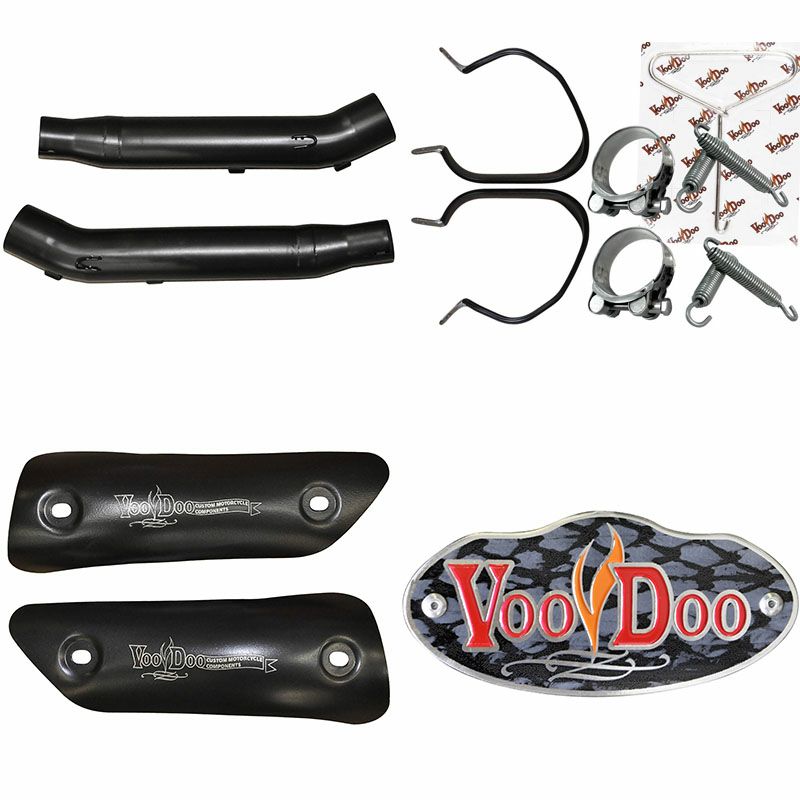 VOODOO パフォーマンス スリップオン・マフラー ブラック GSX1300R 隼 08-17-02