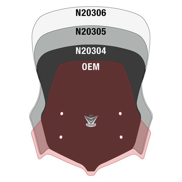National Cycle VSTREAM ウィンドスクリーン XT1200 Super Tenere 21.25インチ 10-13-03