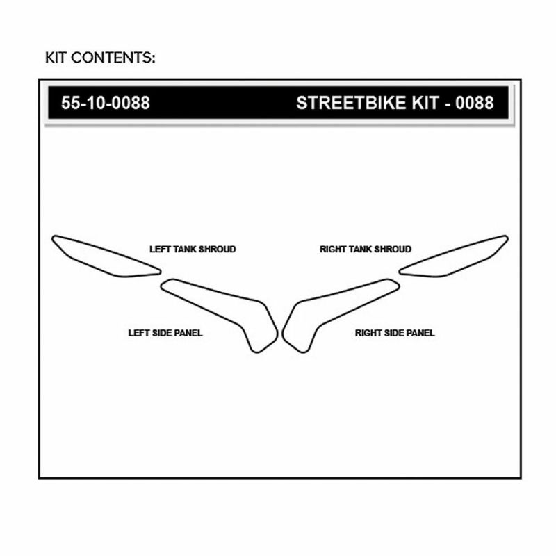 STOMPGRIP トラクションパッド (タンク)キット CRF250L(クリア