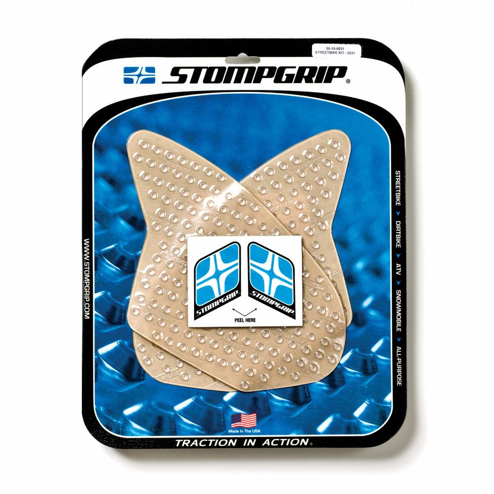 STOMPGRIP トラクションパッド(タンク)キット ZX-6R/RR 05-06(クリア)-01