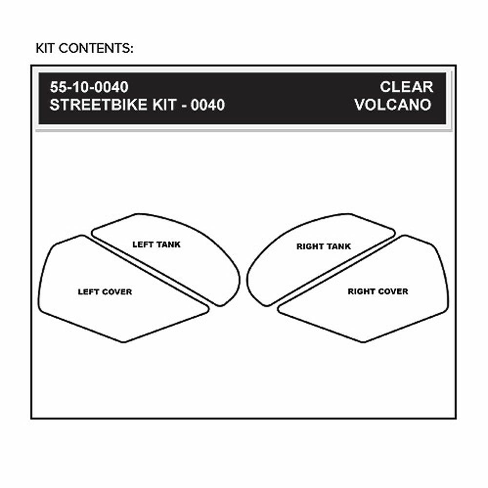 STOMPGRIP トラクションパッド(タンク)キット ZX-10R 11-15(クリア
