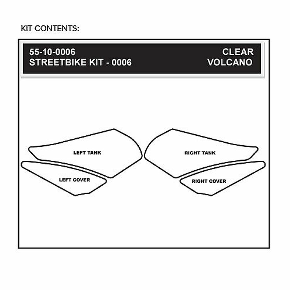 STOMPGRIP トラクションパッド(タンク)キット YZF-R1 07-08(クリア)-02