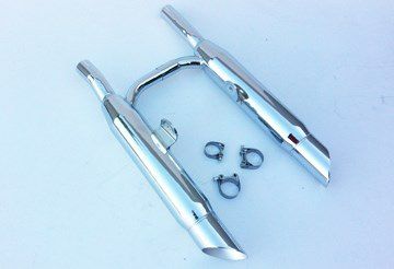 マービング(Marving) デュアルマフラー Custom Silenced クロム VS1400 イントルーダー 94- S/CTM/07/BC-01