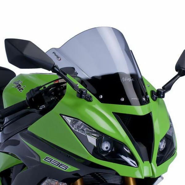 プーチ(Puig) レーシングスクリーン スモーク ZX-6R 09-/ZX-10R 08-10 6482H | バイクカスタムパーツ専門店  モトパーツ(MOTO PARTS)