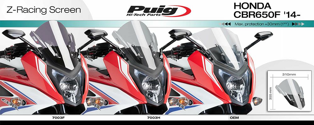 プーチ(Puig) レーシングスクリーン ダークスモーク CBR650F 7003F-03