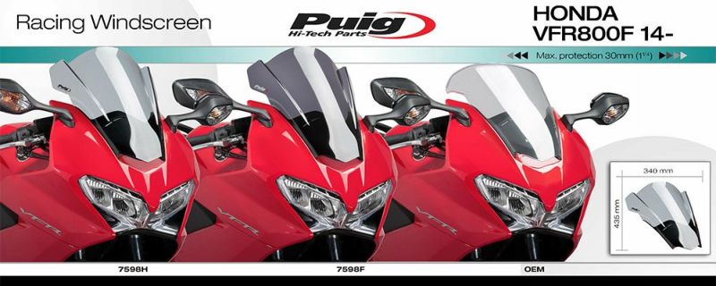 プーチ(Puig) レーシングスクリーン ダークスモーク VFR800F 7598F