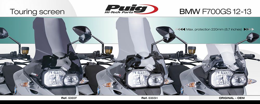プーチ(Puig) ツーリングスクリーン スモーク F700GS 13- 6365H-02