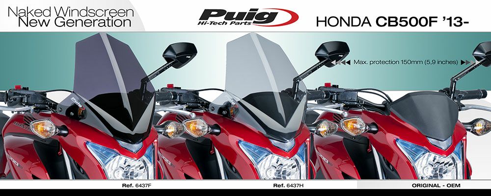 プーチ(Puig) ウィンドシールド NKニュージェネレーション/スポーツ ダークスモーク CB500F 13-15 6437F-02