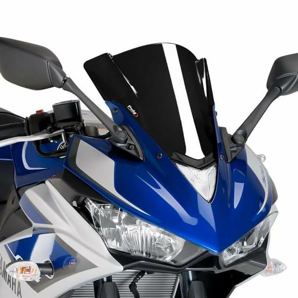 プーチ(Puig) レーシングスクリーン ブラック YZF-R25/R3 7649N-01