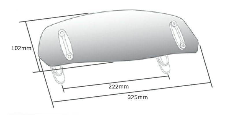 プーチ(Puig) ウィンドシールド クリップオンバイザー 325mm スモーク 6375H 301818-02