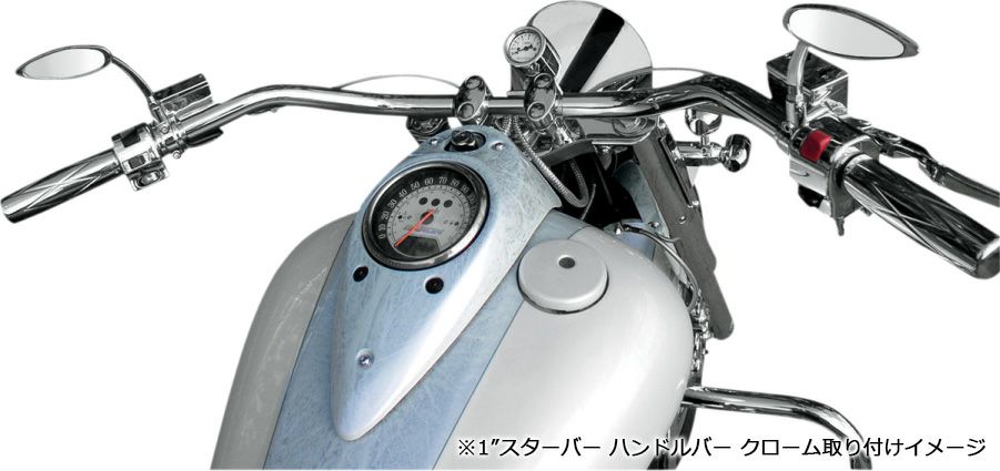 BARON 1" スターバー ハンドルバー ブラック VN900/1500/1600 C109 XV1600/1700 他-03