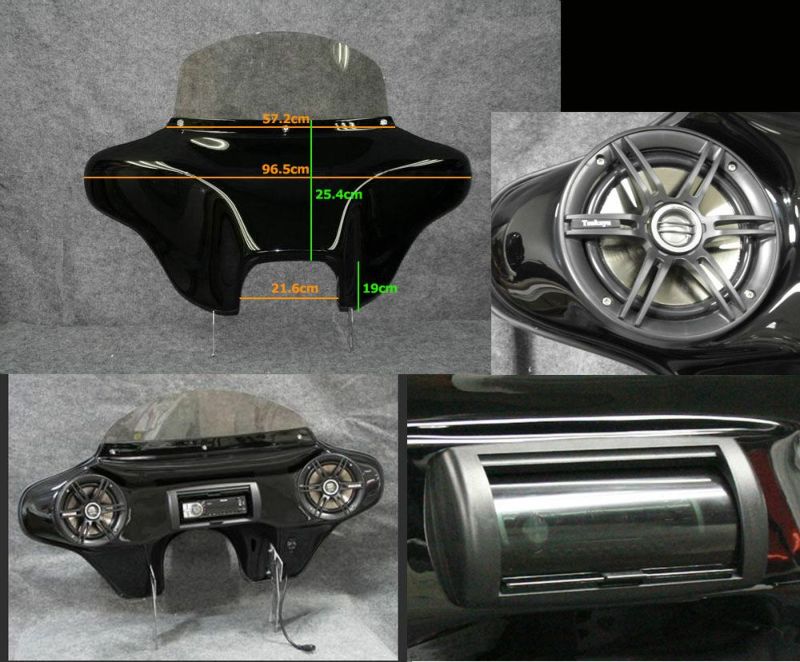 TSU バットウィングクラシック 6-1/2 フェアリング with フルステレオ VTX1800N (カバードフォーク)　01-09-01