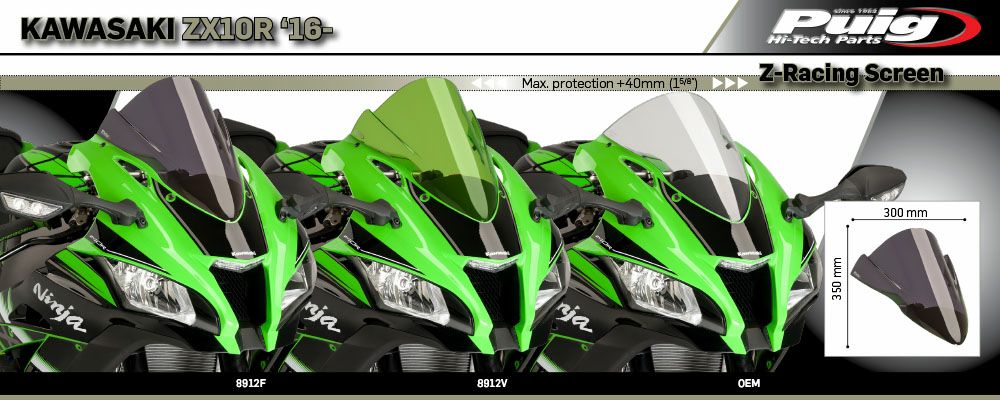 プーチ(Puig) レーシングスクリーン スモーク ZX-10R 16- 8912H-02