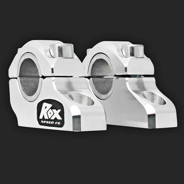 Rox Speeed FX プロオフセットエリートブロックライザー 1-1/8"ハンドル用 2"UP クリアアルマイト-01