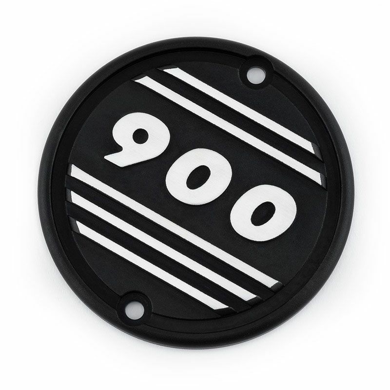 British Customs クラッチカバー 900　ブラック/ポリッシュ-02