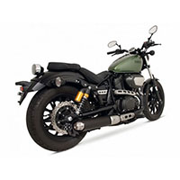 REMUS レトロ スリップオン・マフラー ステンレス ブラック with アルミエンドキャップ XVS 950 BOLT