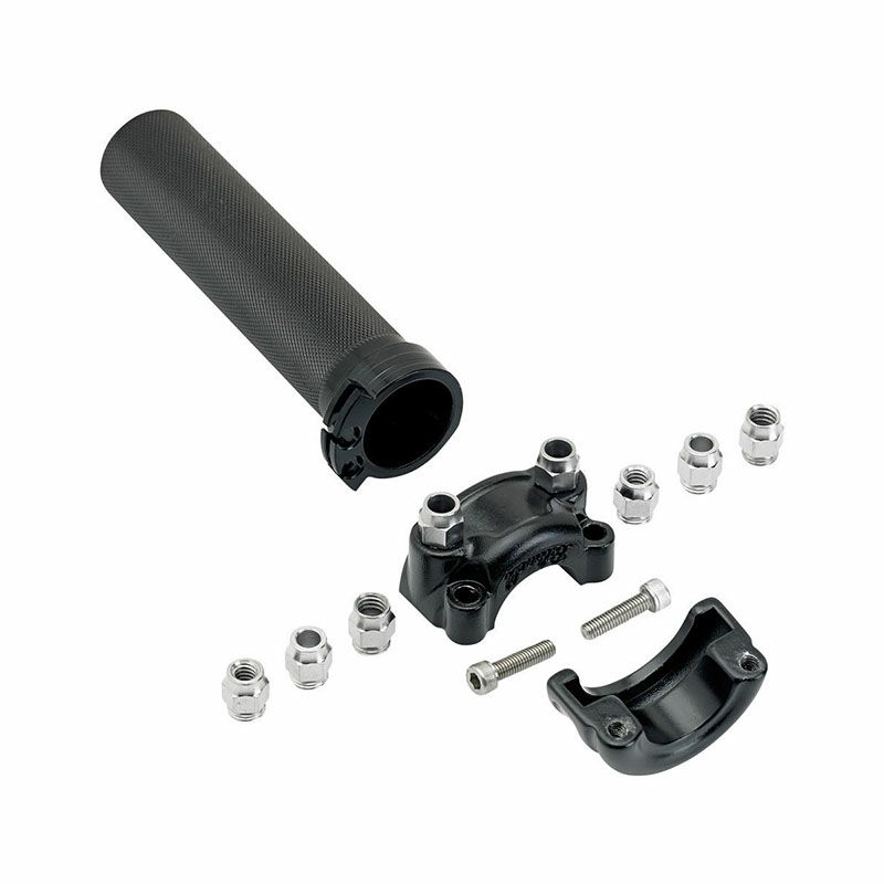 BILTWELL ウィスキースロットルアセンブリ シングルケーブル 7/8" ブラック-02