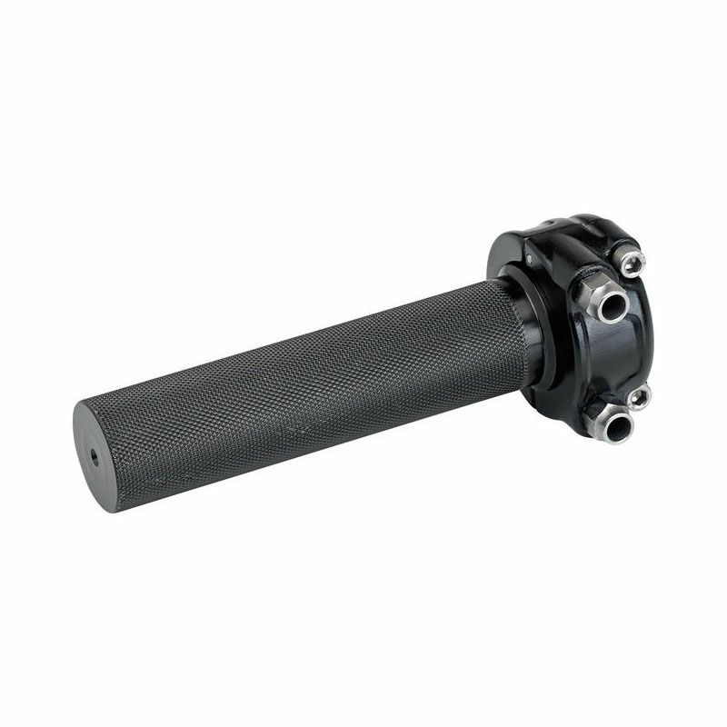 BILTWELL ウィスキースロットルアセンブリ デュアルケーブル 1" ブラック-01