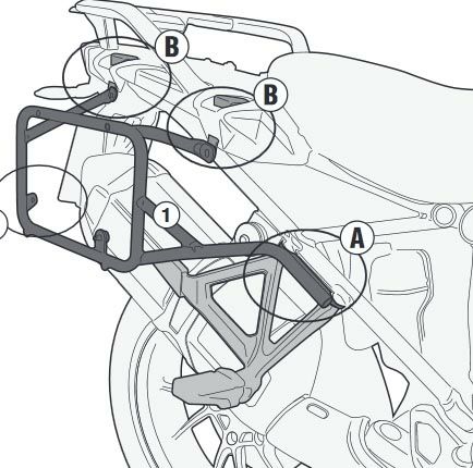 ジビ(GIVI) CAM サイドマウントフレーム BMW R1200GS/R1250GS | バイク 