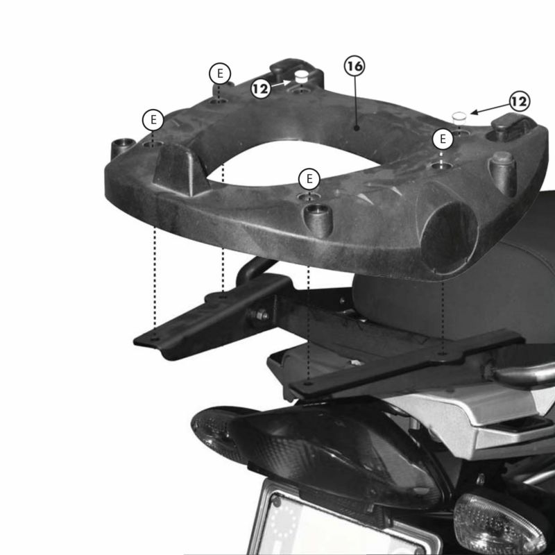 ジビ(GIVI) モノキーケース リアラック BMW R1200GS 04-12-01