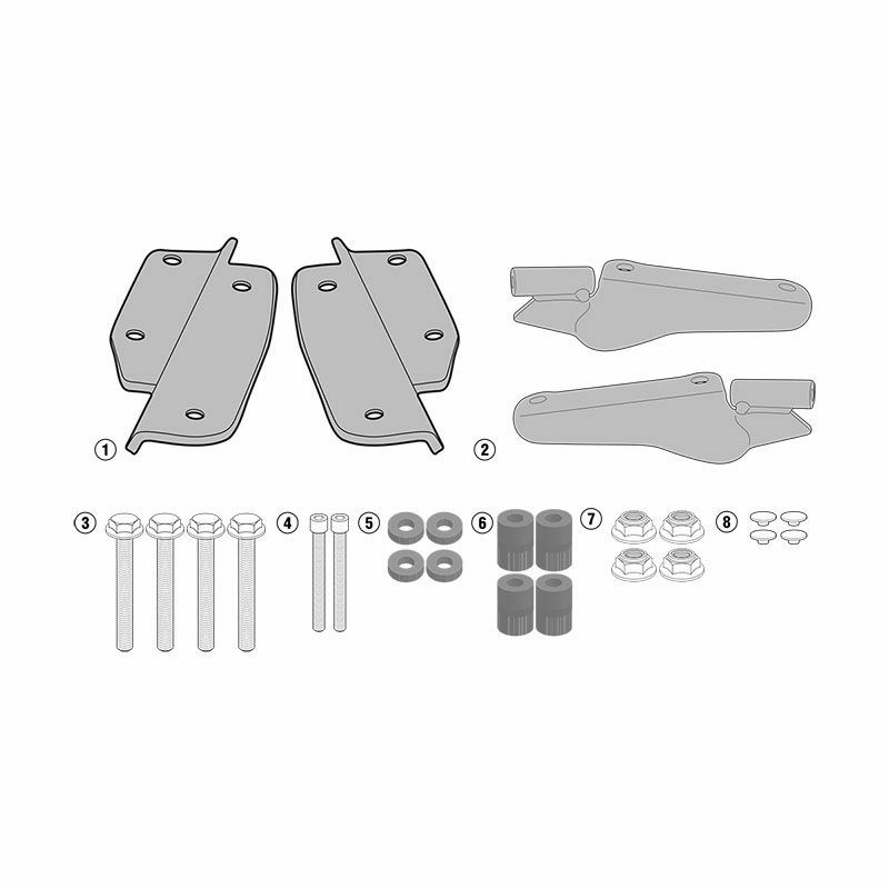 ジビ(GIVI) モノキーケース リアラック ステー Honda CRF1000L アフリカツイン SR1144-02