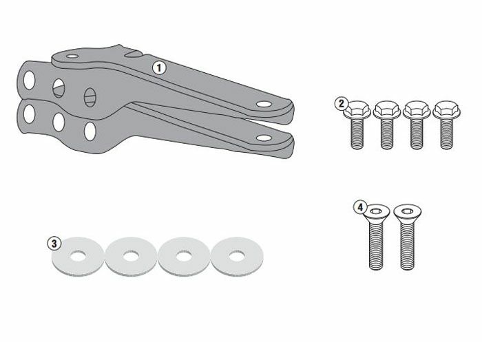 ジビ(GIVI) モノキーケース リアラック Kawasaki ステー ヴェルシス650 15- SR4114-02