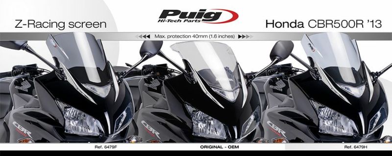 プーチ(Puig) レーシングスクリーン グリーン CBR500R 13-15 6479V