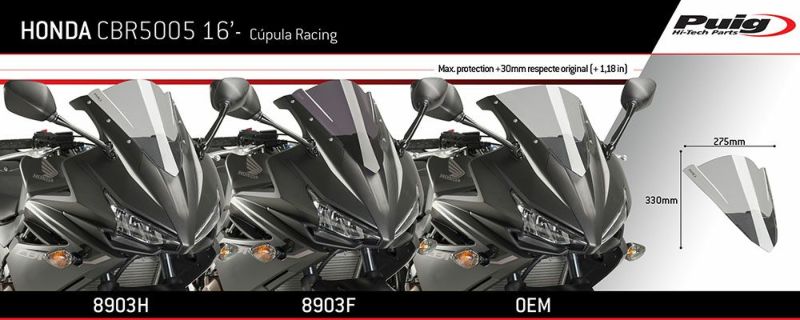 プーチ(Puig) レーシングスクリーン ブラック CBR400R CBR500R 16