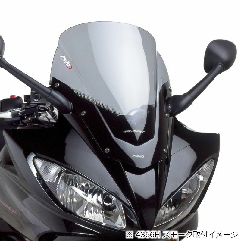 プーチ(Puig) レーシングスクリーン レッド FZ6 フェザー S2 07-10 4366R-02