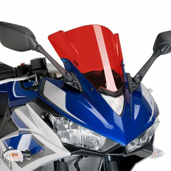 プーチ(Puig) レーシングスクリーン レッド YZF-R25/R3 7649R-01