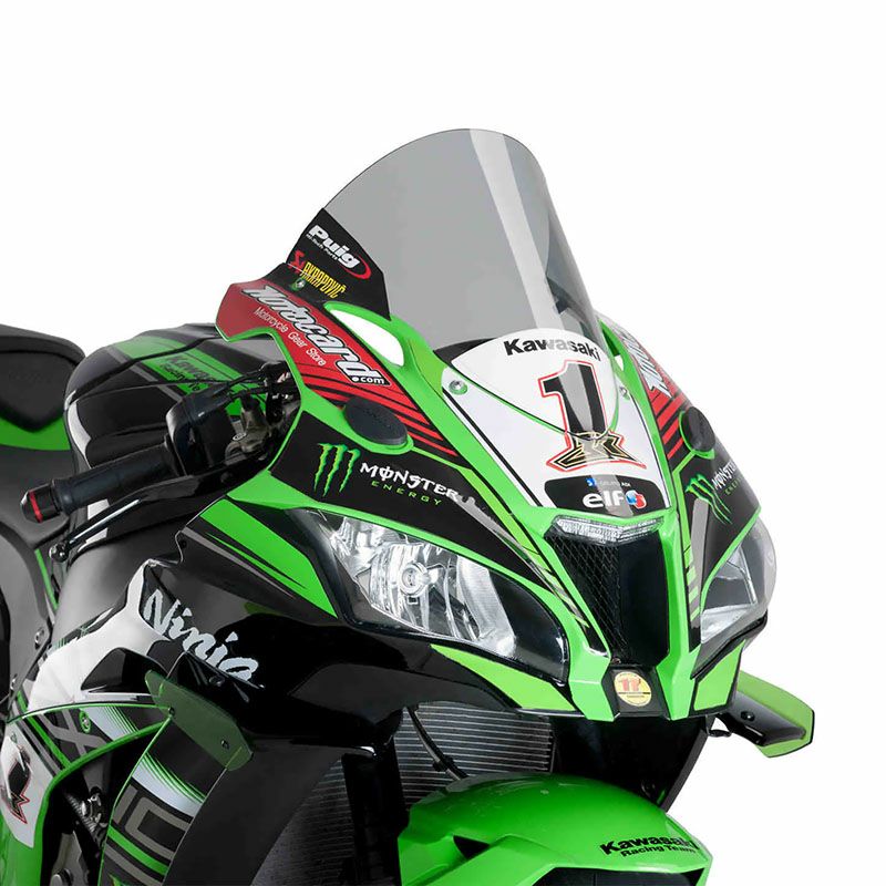 【人気SALE定番人気】在庫あり Puig 9849H スクリーン Kawasaki ZX-10R (16-20) [スモーク] プーチ レーシング タイプ フロント