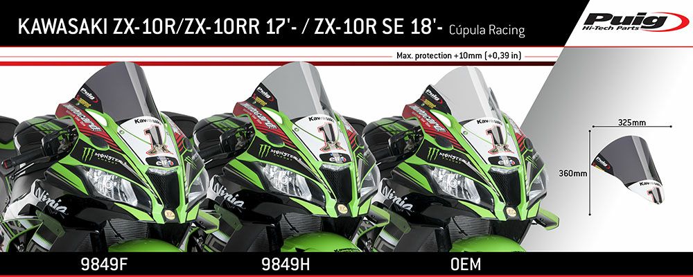 プーチ(Puig) レーシングスクリーン/R-Racer スモーク ZX-10R 16- 9849H-02