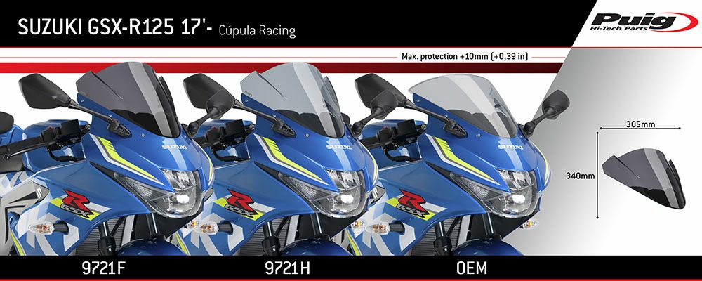 プーチ(Puig) レーシングスクリーン クリア GSX-R125 9721W-02