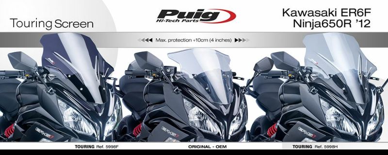 プーチ(Puig) レーシングスクリーン クリア ER-6f/Ninja650 12-16