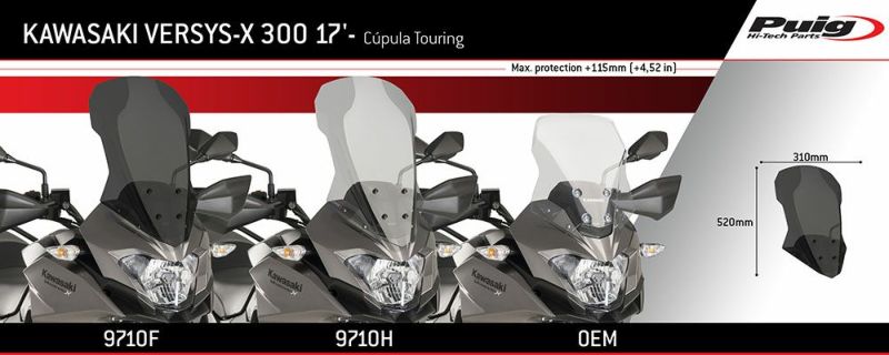 プーチ(Puig) ツーリングスクリーン ダークスモーク VERSYS-X 9710F | バイクカスタムパーツ専門店 モトパーツ(MOTO  PARTS)