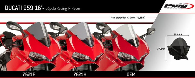 8*4様 プーチ　レーシングスクリーン　スモーク　パニガーレ　ドゥカティ プーチ(Puig) レーシングスクリーン/R-RACER ダークスモーク 899